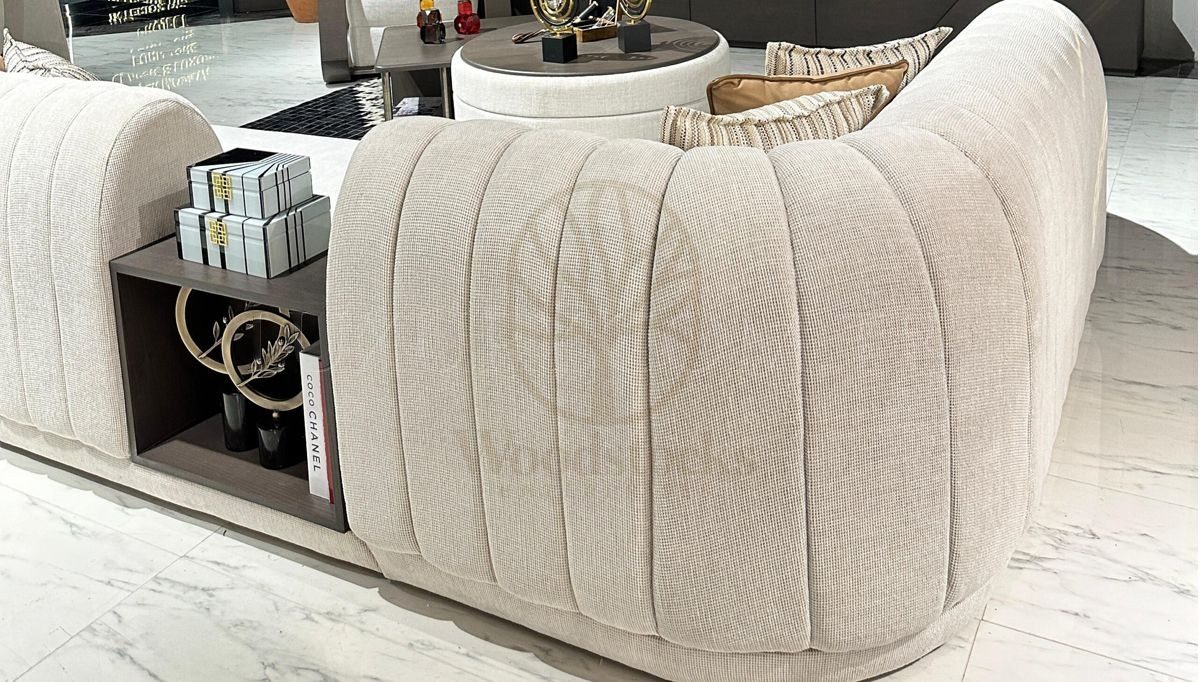 Luxury Artemas Handcrafted Teak L-Shape Sofa, Saharanpur, view 6