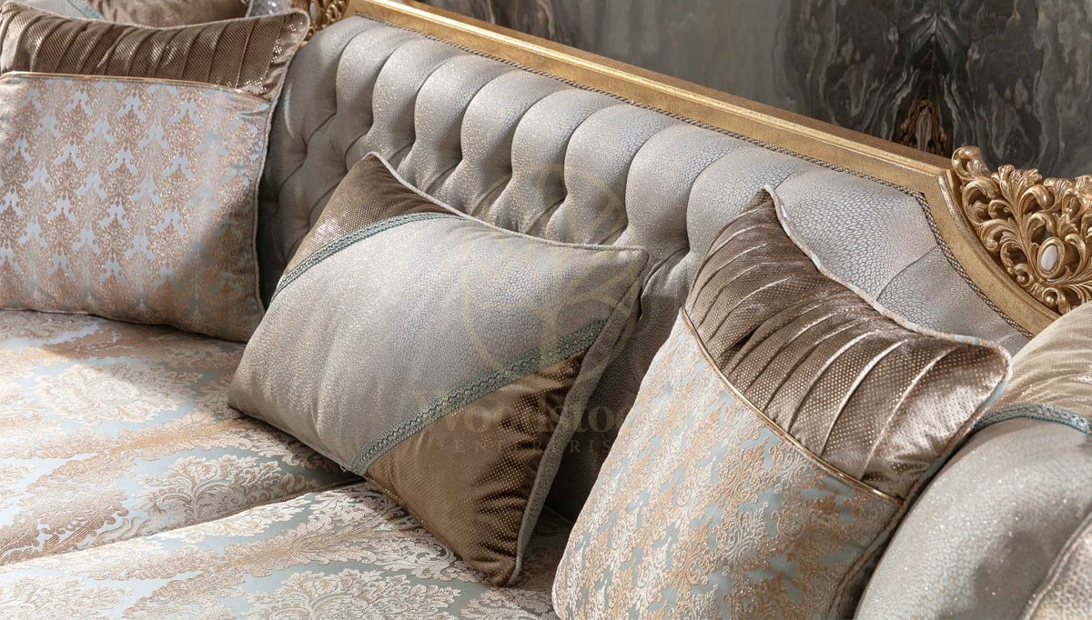 Royal Dominika Cream Hand Carved Teak Sofa Set, Saharanpur, view 8