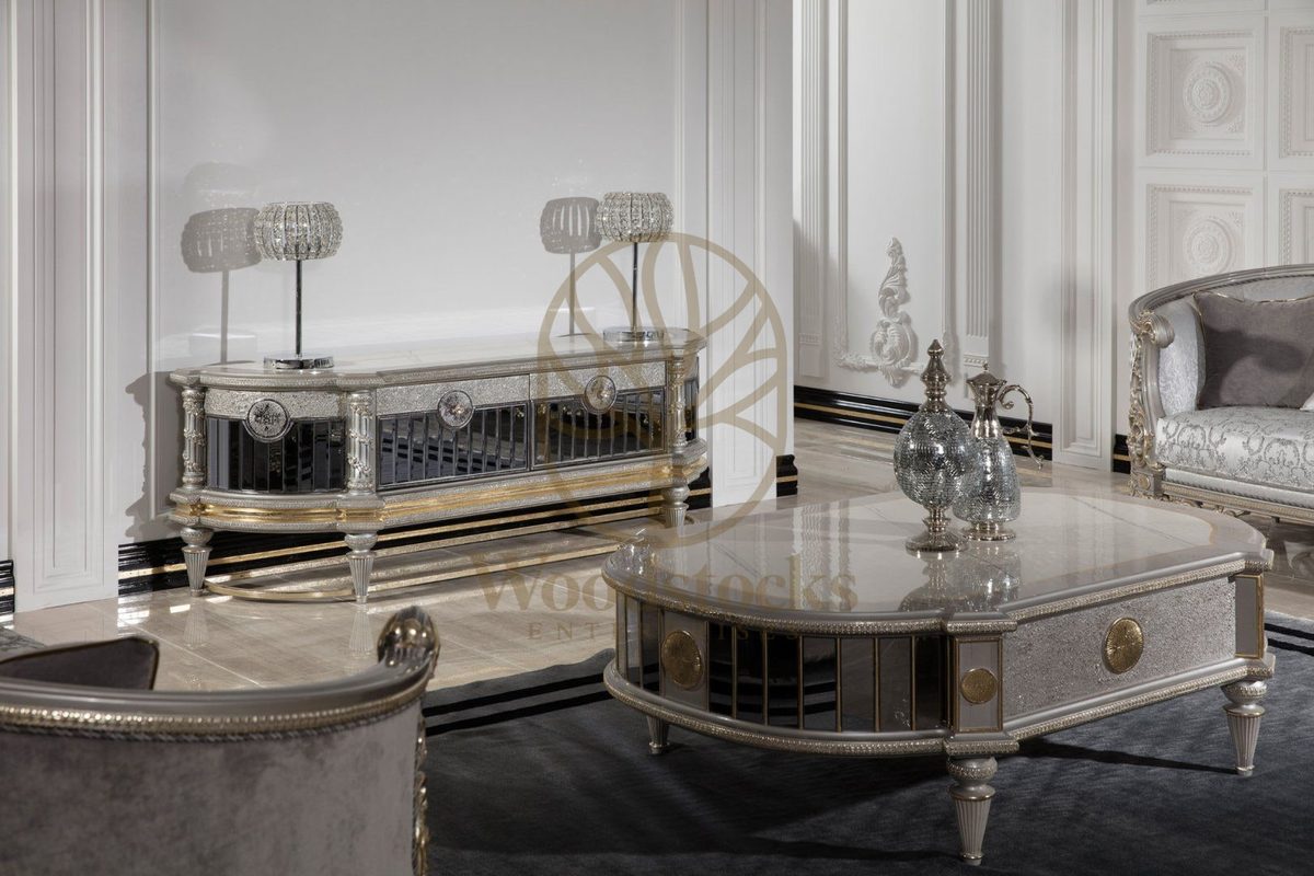 Teak Nora Silver Grey Center Table, view 2