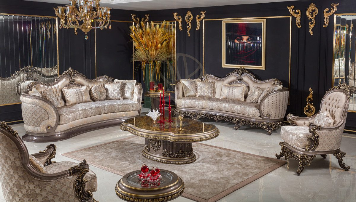 Royal Neova Brown Hand Carved Teak Sofa Set, Saharanpur, Sofa Set