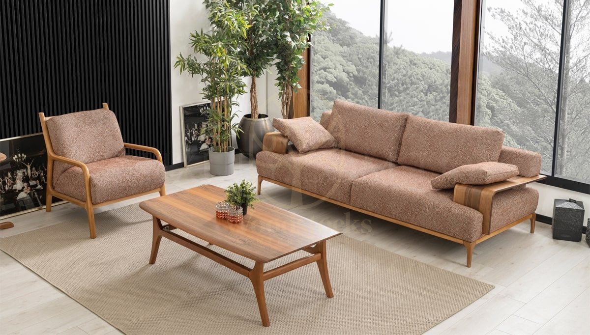 Luxury Azura Handcrafted Teak Sofa Set, Saharanpur, view 3