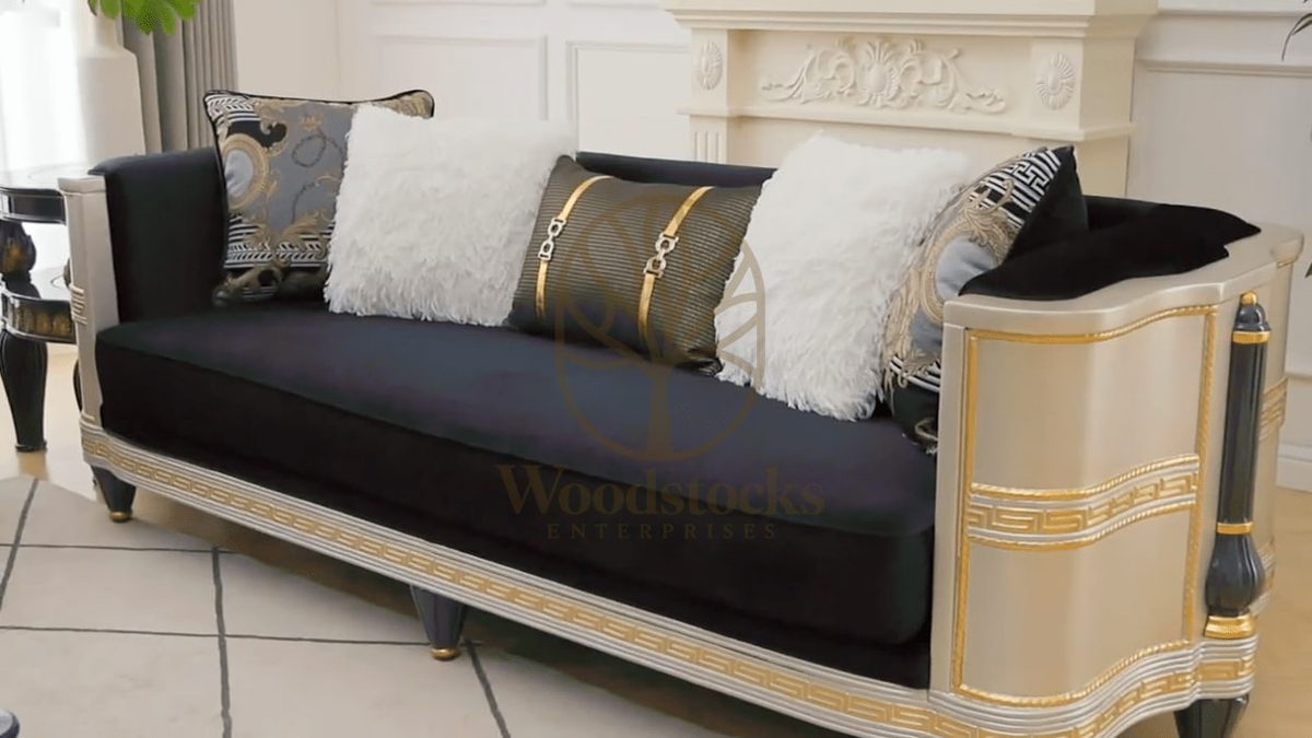 Teak Contemporary Silver Sofa Set III, view 4