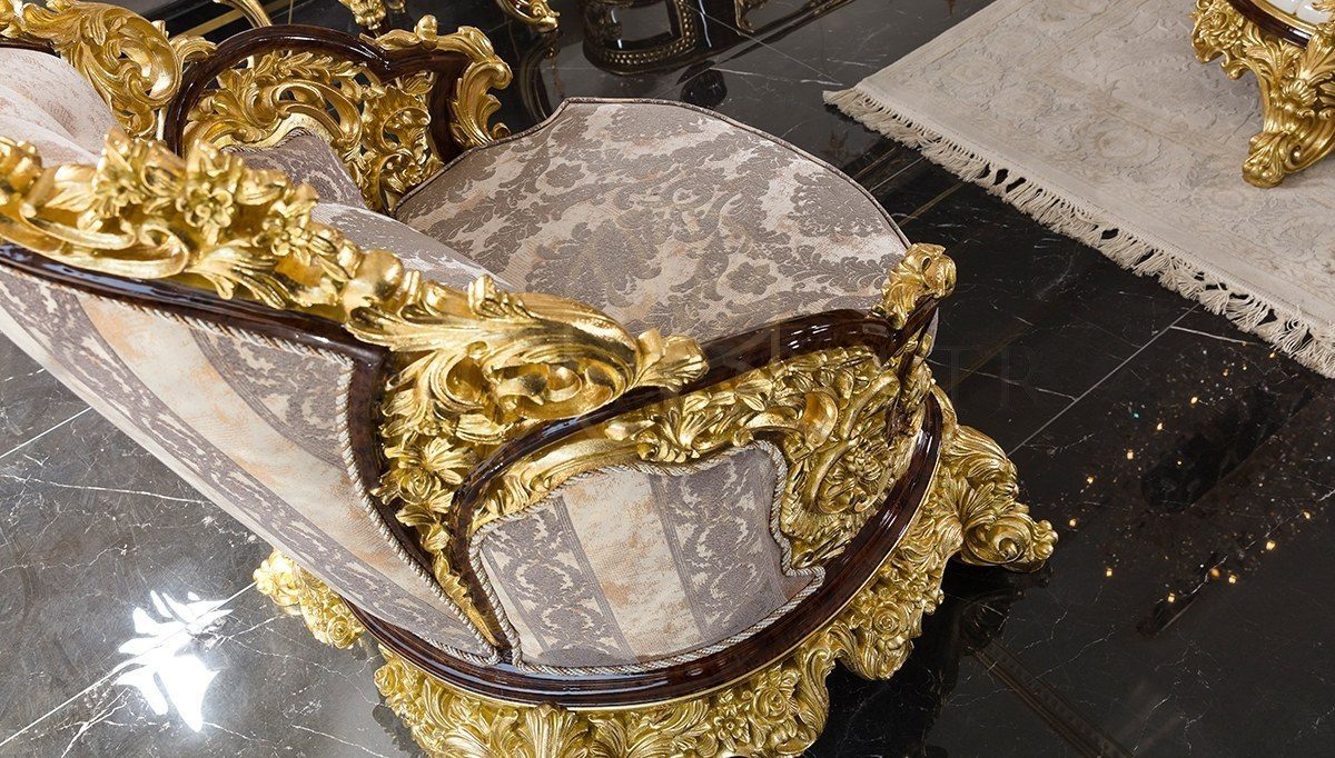 Royal Hunkar Hand Carved Teak Sofa Set II, Saharanpur, view 6