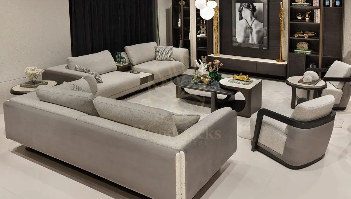 Luxury Liora Handcrafted Teak Sofa Set, Saharanpur, view 8