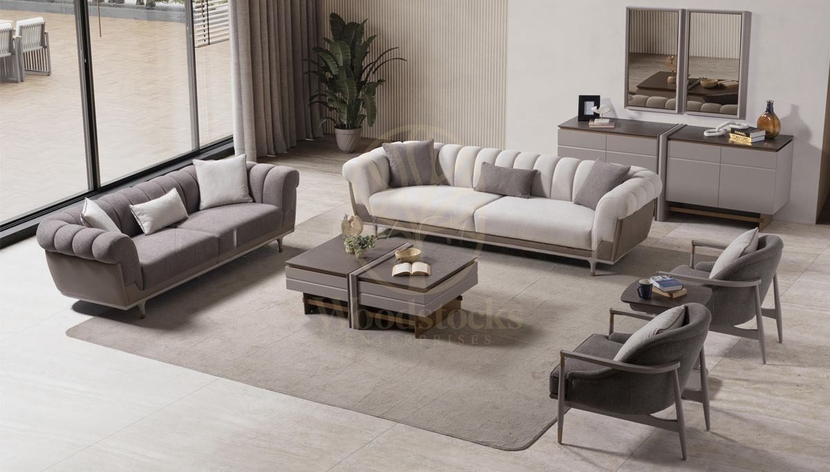 Luxury Sidney Handcrafted Teak Sofa Set II, Saharanpur, view 4