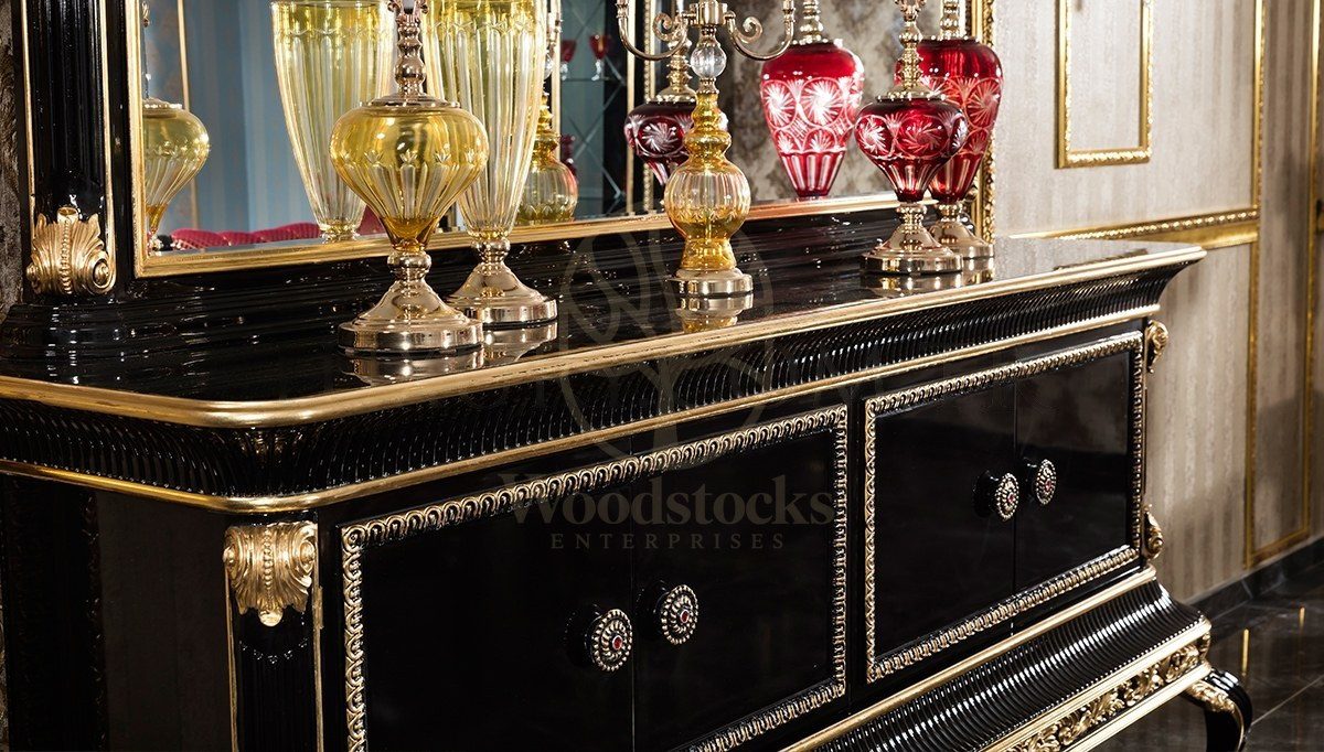 Royal Sadrazam Hand Carved Teak Dining Table Set, Saharanpur, view 8