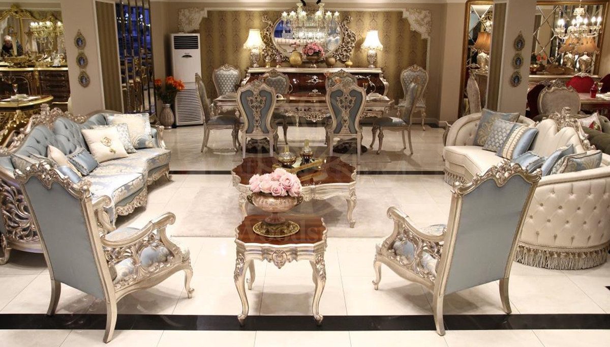 Royal Arnold Hand Carved Teak Sofa Set, Saharanpur, Sofa Set