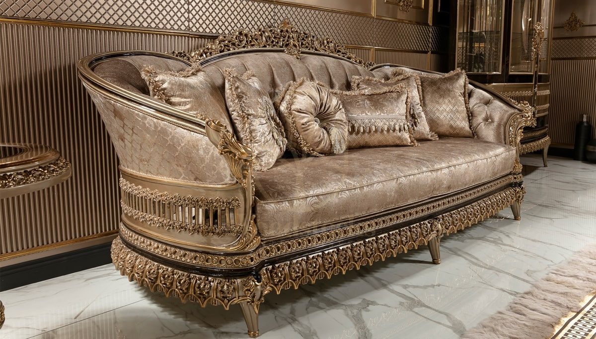 Royal Elviyon Hand Carved Teak Sofa Set, Saharanpur, view 4