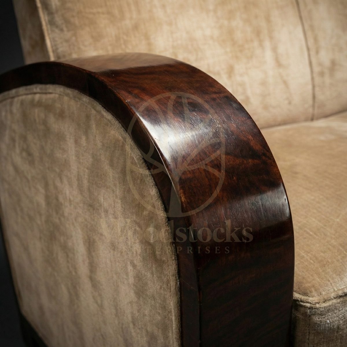 Royal Teak Brussels Palais Stoclet Art Deco Sofa, Saharanpur, view 3