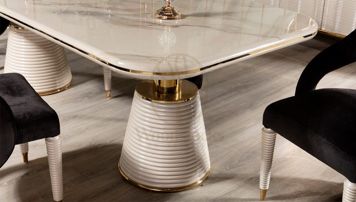 Luxury Adriyana Handcrafted Teak Dining Table Set, Saharanpur, view 9