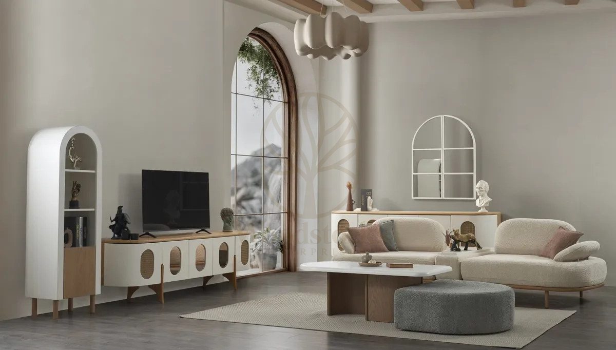 Luxury Avenzo Bohemian Handcrafted Teak Sofa Set, Saharanpur, view 3