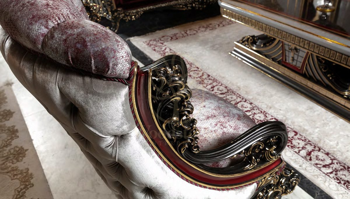 Royal Morocco Hand Carved Teak Sofa Set, Saharanpur, view 3