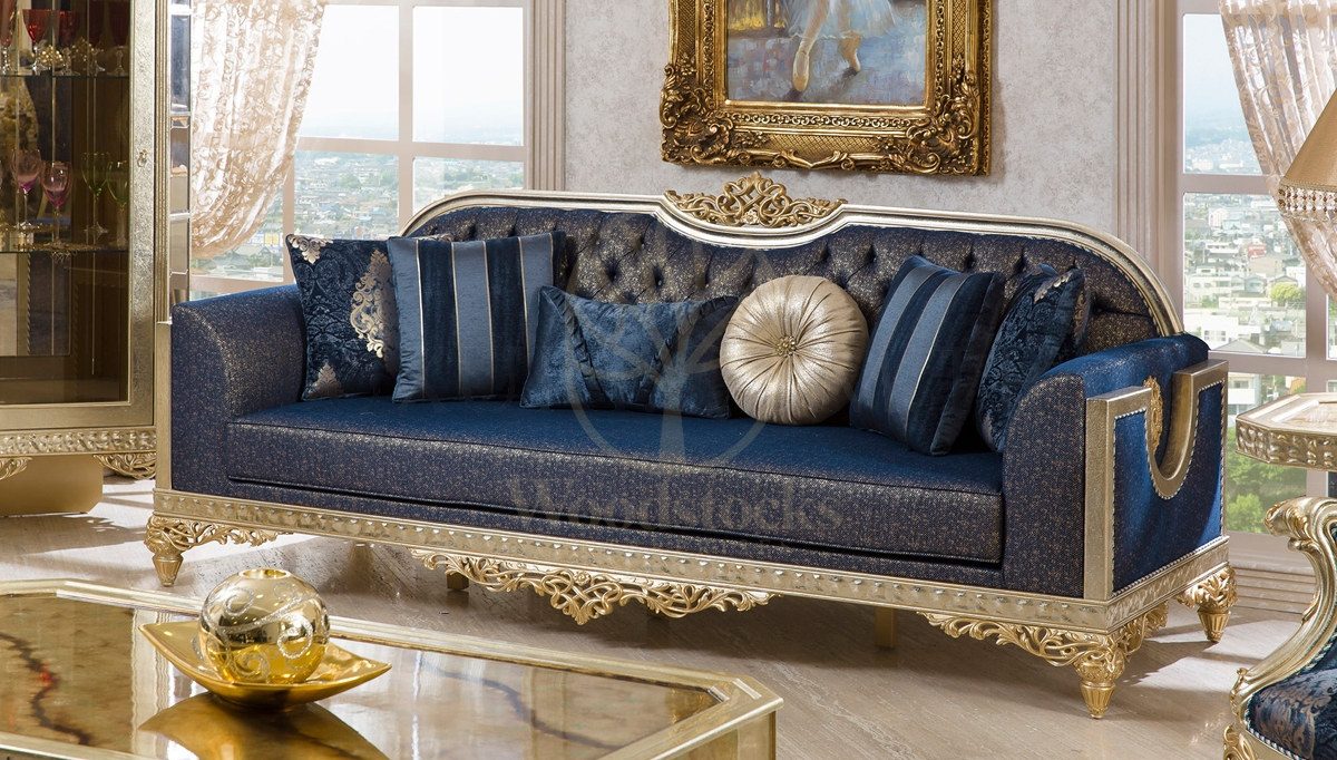 Royal Portland Hand Carved Teak Sofa Set, Saharanpur, view 6