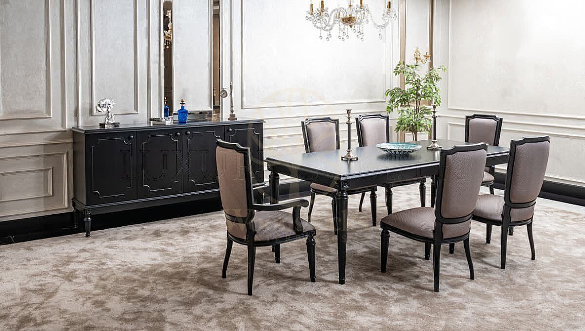 Royal Sarenne Hand Carved Teak Dining Table Set, Saharanpur, view 2