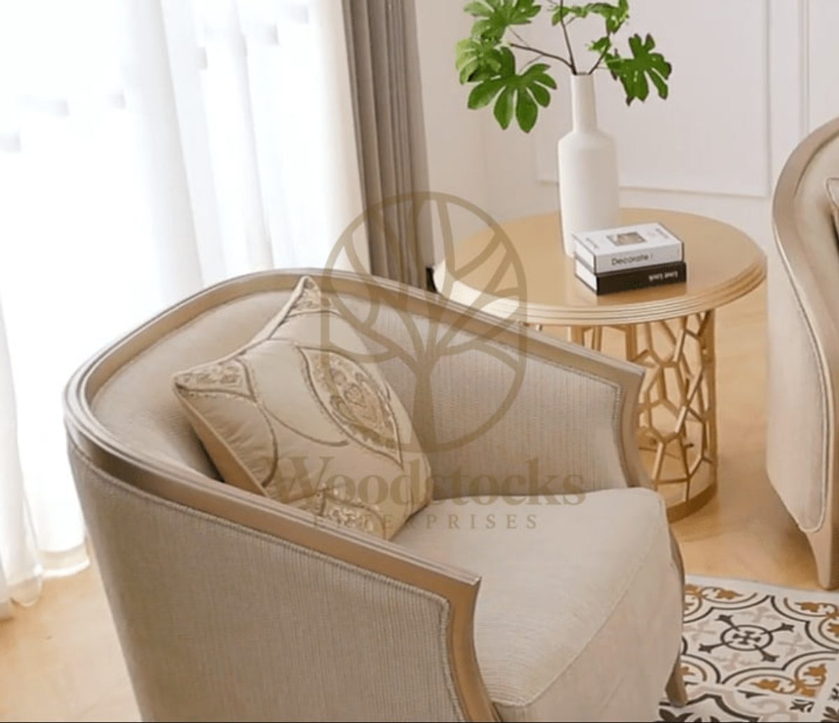 Teak Contemporary Living Room Chair, alternate view