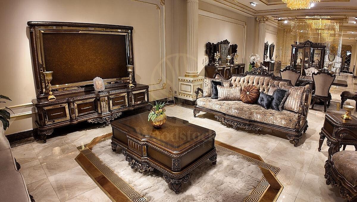 Royal Luxera Hand Carved Teak Sofa Set, Saharanpur, Sofa Set