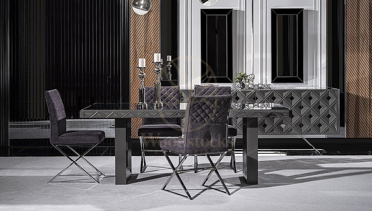 Luxury Linora Handcrafted Teak Dining Table Set, Saharanpur, view 2