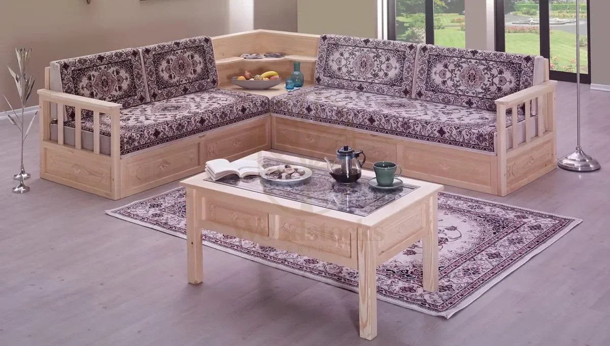 Royal Inci Hand Carved Teak Sofa Set, Saharanpur, view 3