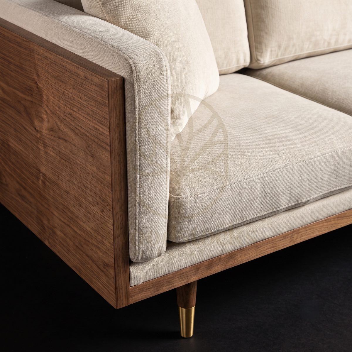 Luxury Teak Jutland Box-Frame Sofa, Saharanpur, view 3