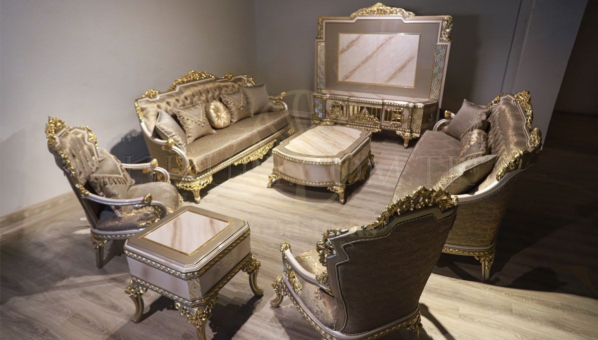 Royal Tetova Hand Carved Teak Sofa Set, Saharanpur, Sofa Set