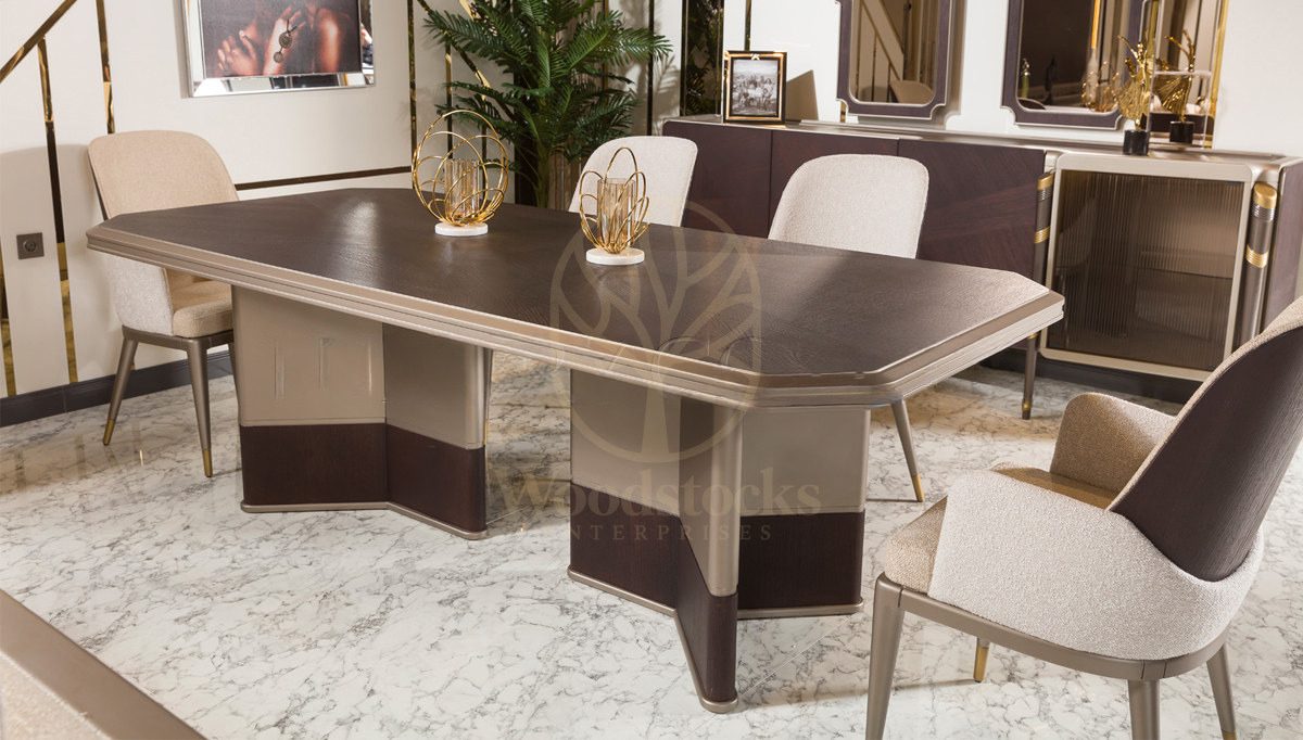 Luxury Parma Handcrafted Teak Dining Table Set, Saharanpur, view 3