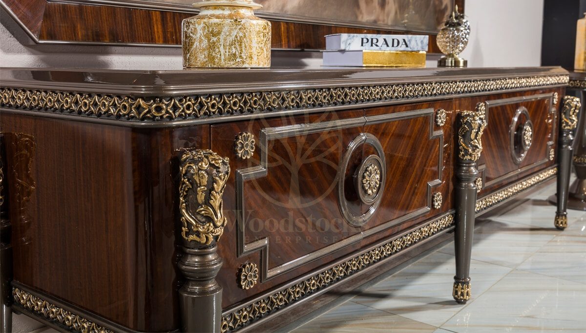 Royal Valdera Hand Carved Teak TV Cabinet, Saharanpur, view 6