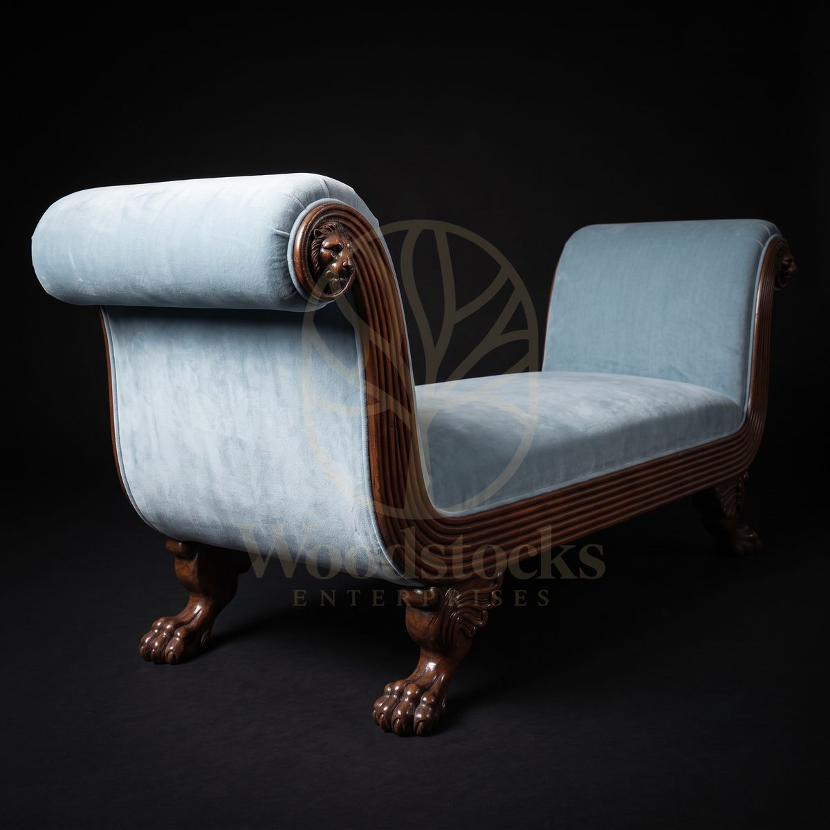 Luxury Teak Berkeley Square Flanking Lions Window Seat, Saharanpur, view 2