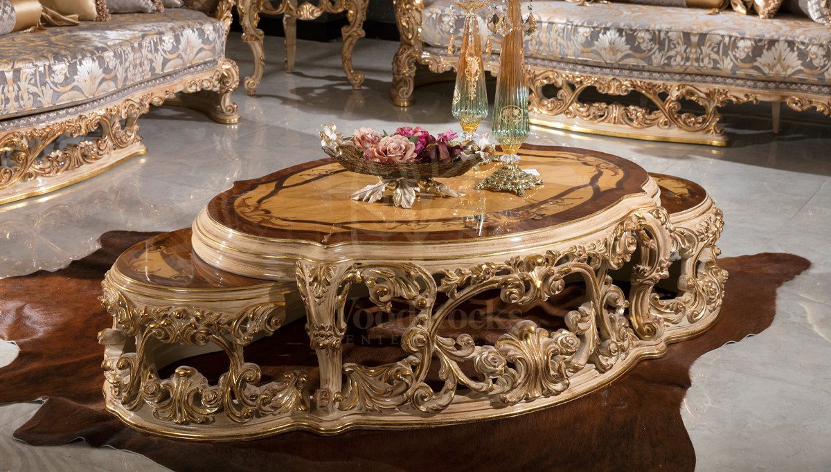 Royal Firuze Hand Carved Teak Sofa Set, Saharanpur, view 2