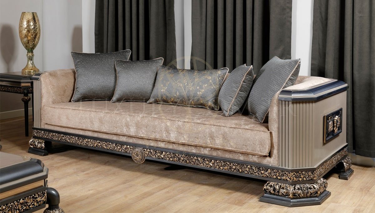 Royal Levis Hand Carved Teak Sofa Set, Saharanpur, view 6