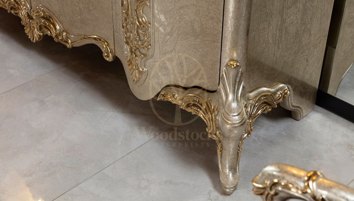 Royal Beyzade Hand Carved Teak Dining Table Set, Saharanpur, view 3