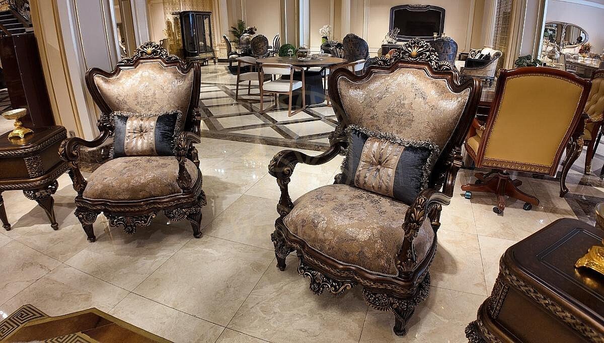 Royal Luxera Hand Carved Teak Sofa Set, Saharanpur, view 3