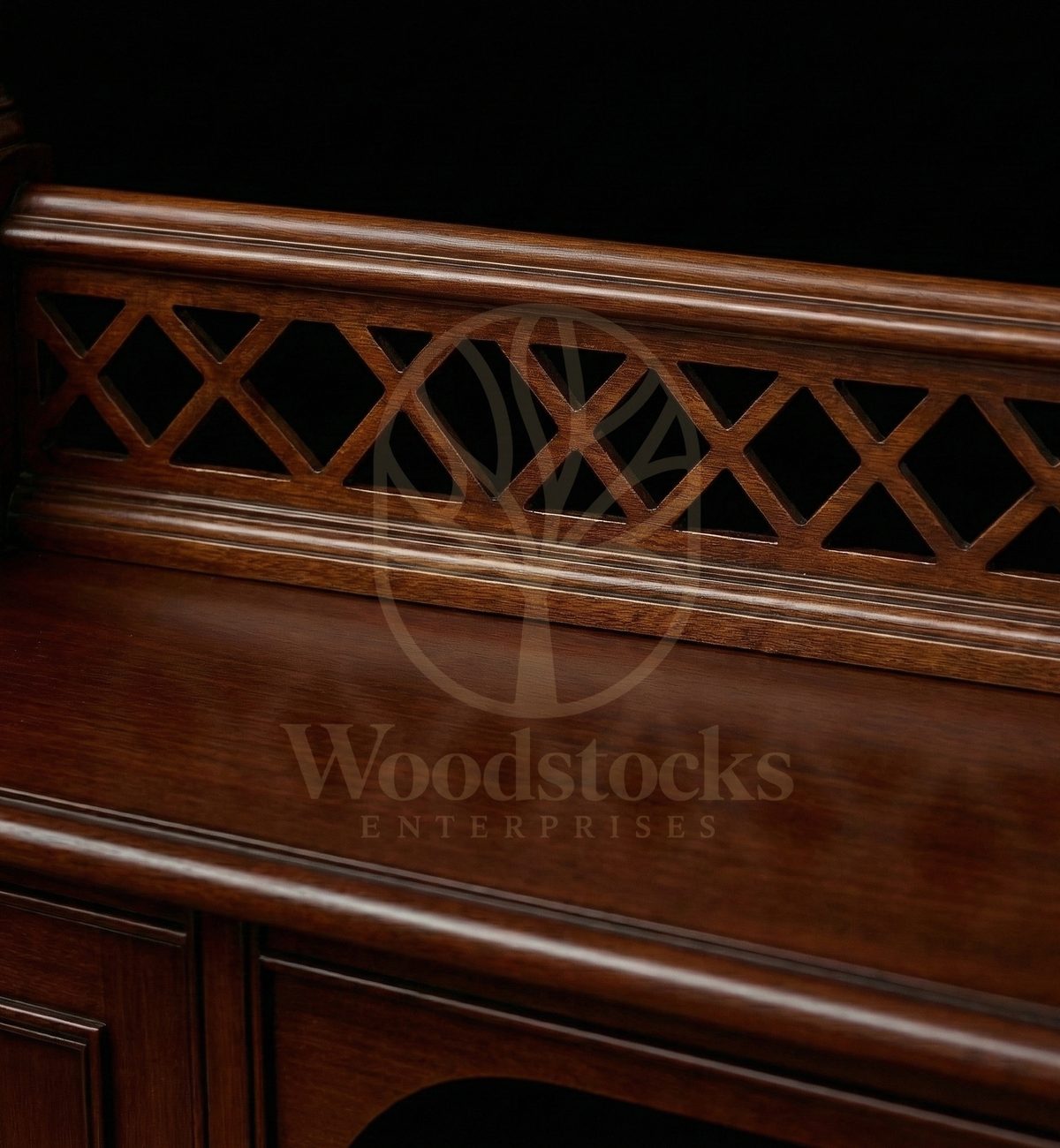 Royal Teak Regency Clerk’s Writing Desk & Companion Chair, Saharanpur, view 4