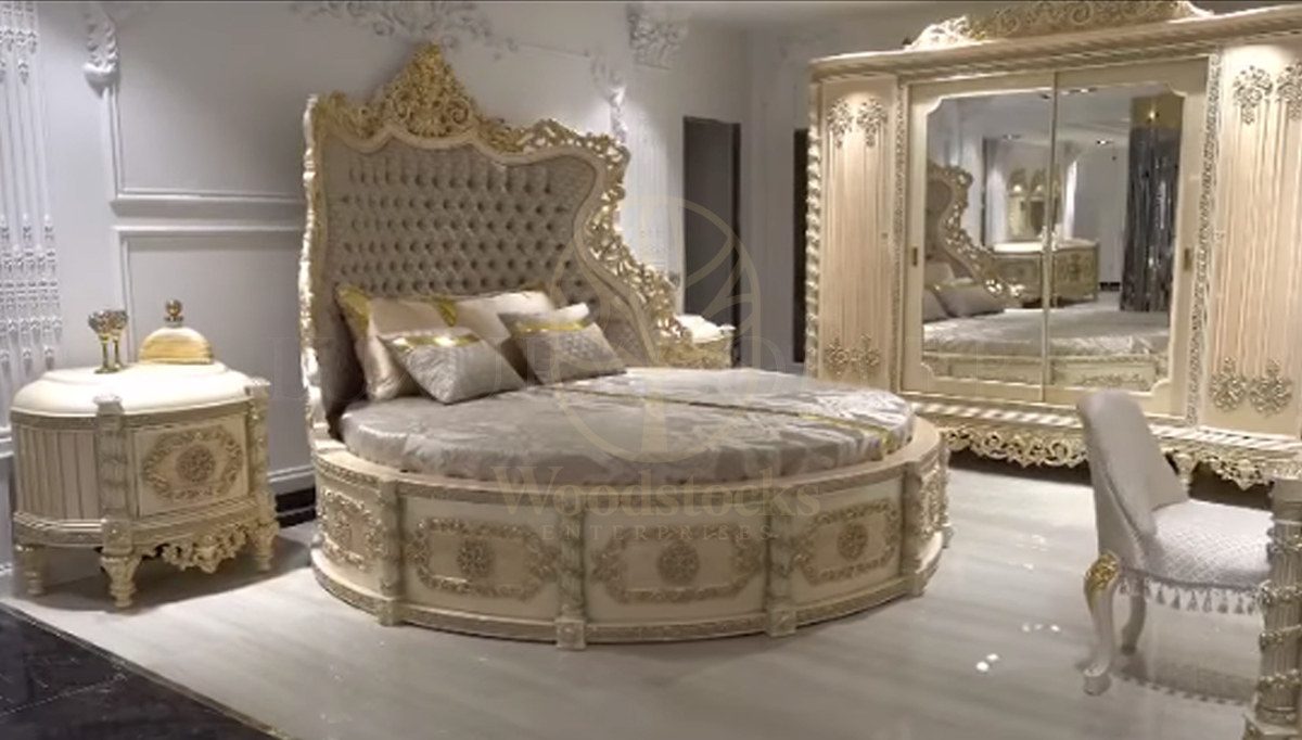 Royal Mazender Hand Carved Teak King Size Bed II, Saharanpur, view 7