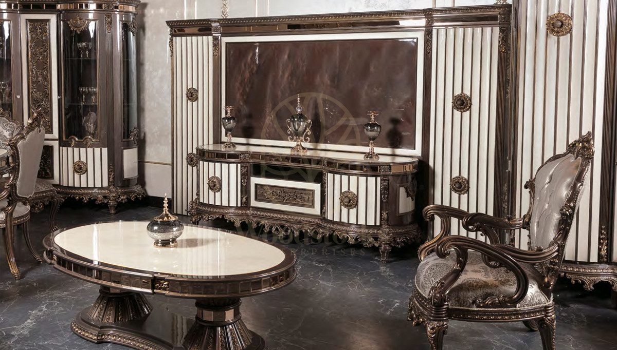 Royal Bendigo Hand Carved Teak Dining Table Set, Saharanpur, view 3