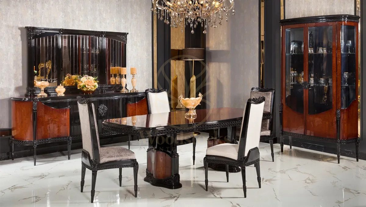 Royal Casa Hand Carved Teak Dining Table Set, Saharanpur, Dining Table