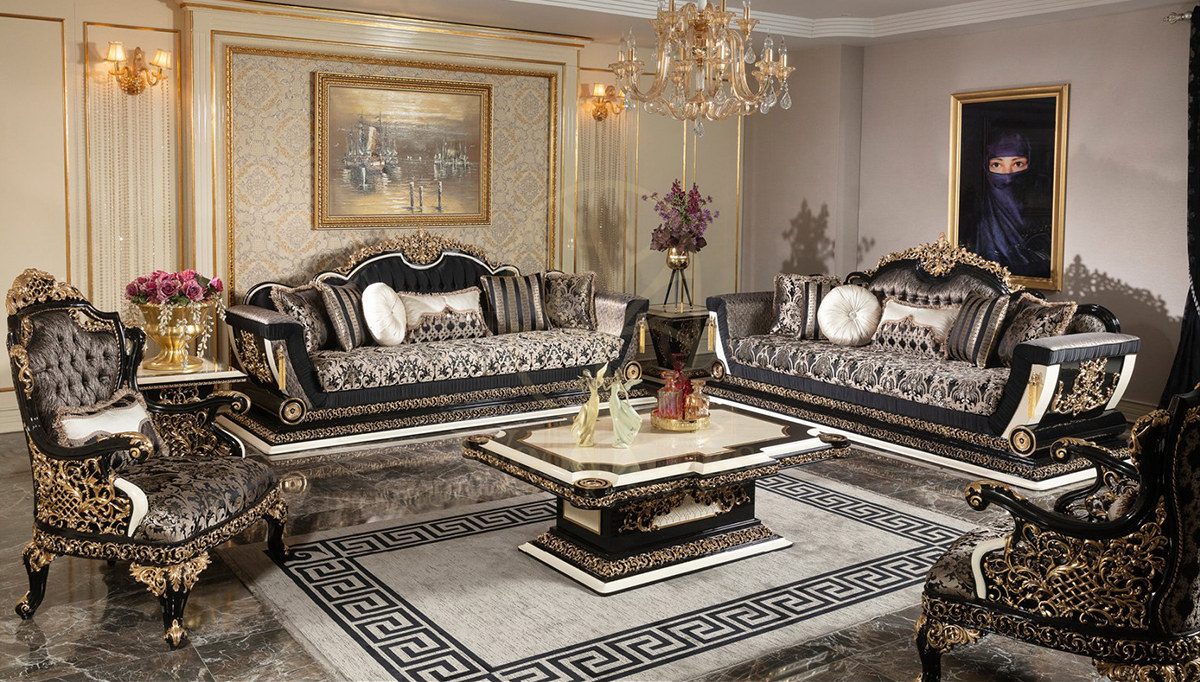 Royal Toronto Hand Carved Teak Sofa Set, Saharanpur, Sofa Set