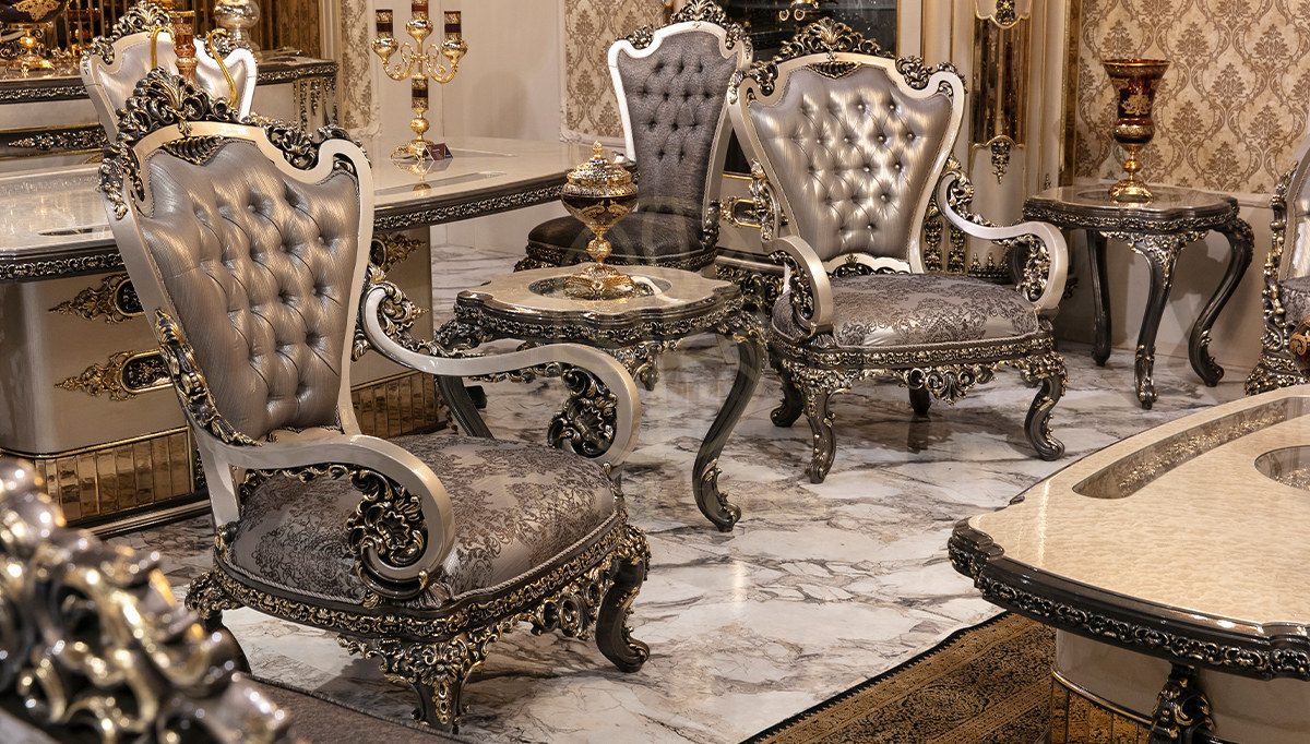 Royal Aregon Hand Carved Teak Sofa Set, Saharanpur, view 3