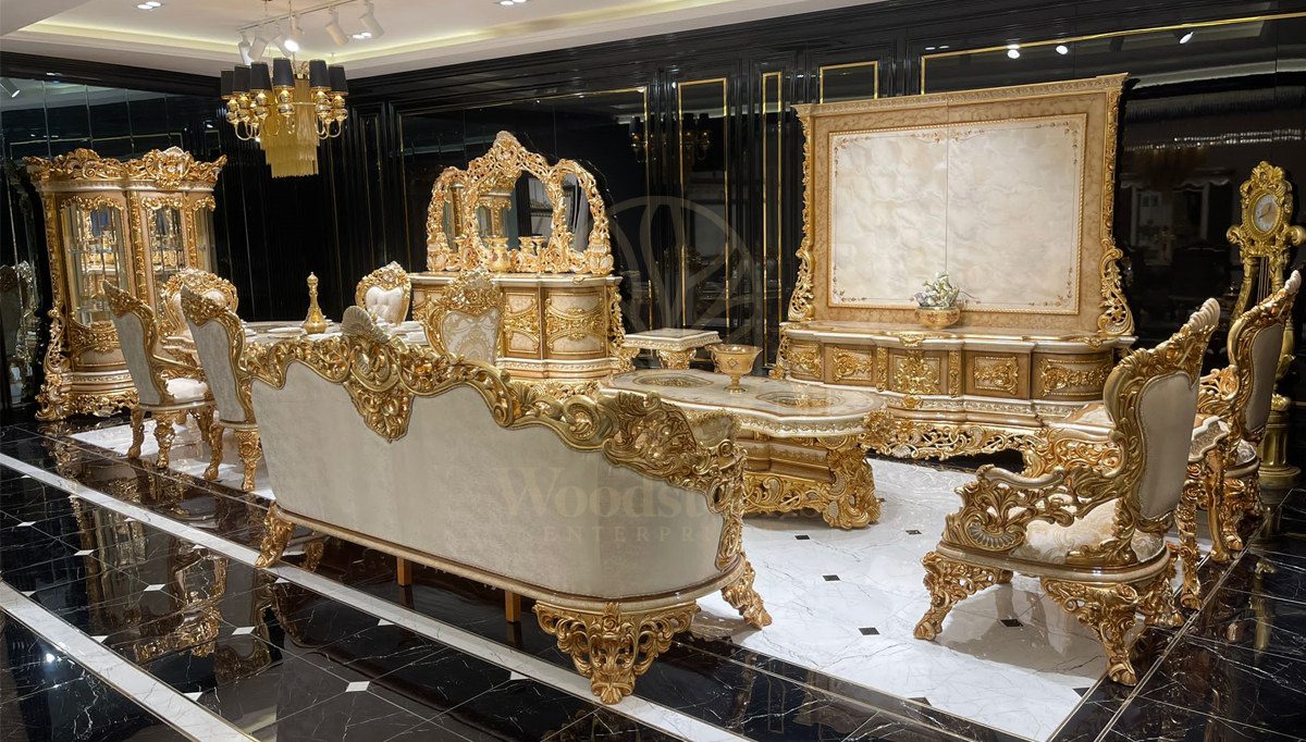 Royal Ciragan Hand Carved Teak Sofa Set, Saharanpur, view 4