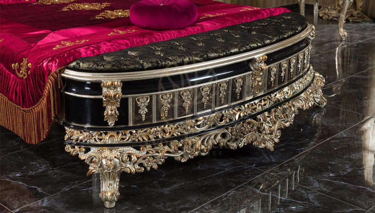 Royal Altay Black Hand Carved Teak King Size Bed, Saharanpur, view 2
