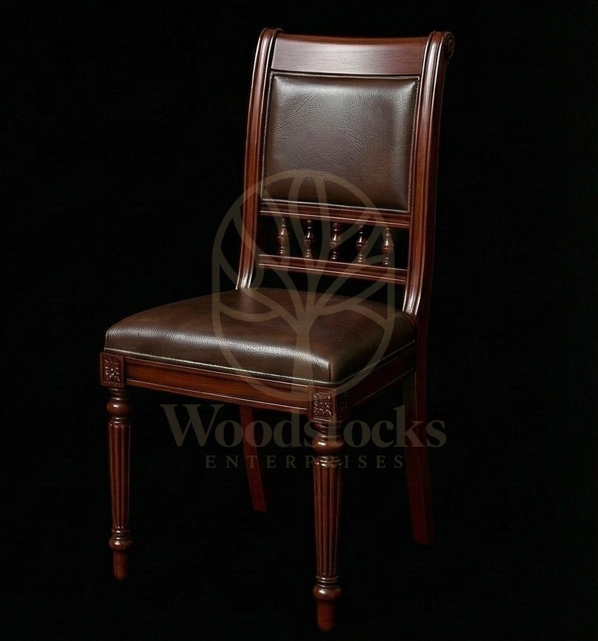 Royal Teak Regency Clerk’s Writing Desk & Companion Chair, Saharanpur, view 2