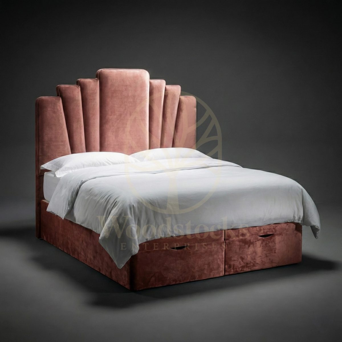 Luxury Teak Chicago Century Art Deco Bed, Saharanpur, King Size Bed