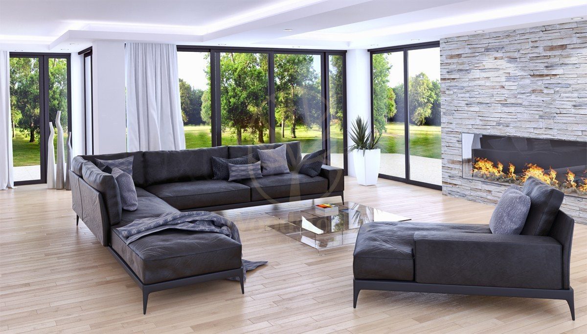 Luxury Cube Handcrafted Teak L-Shape Sofa, Saharanpur, view 2