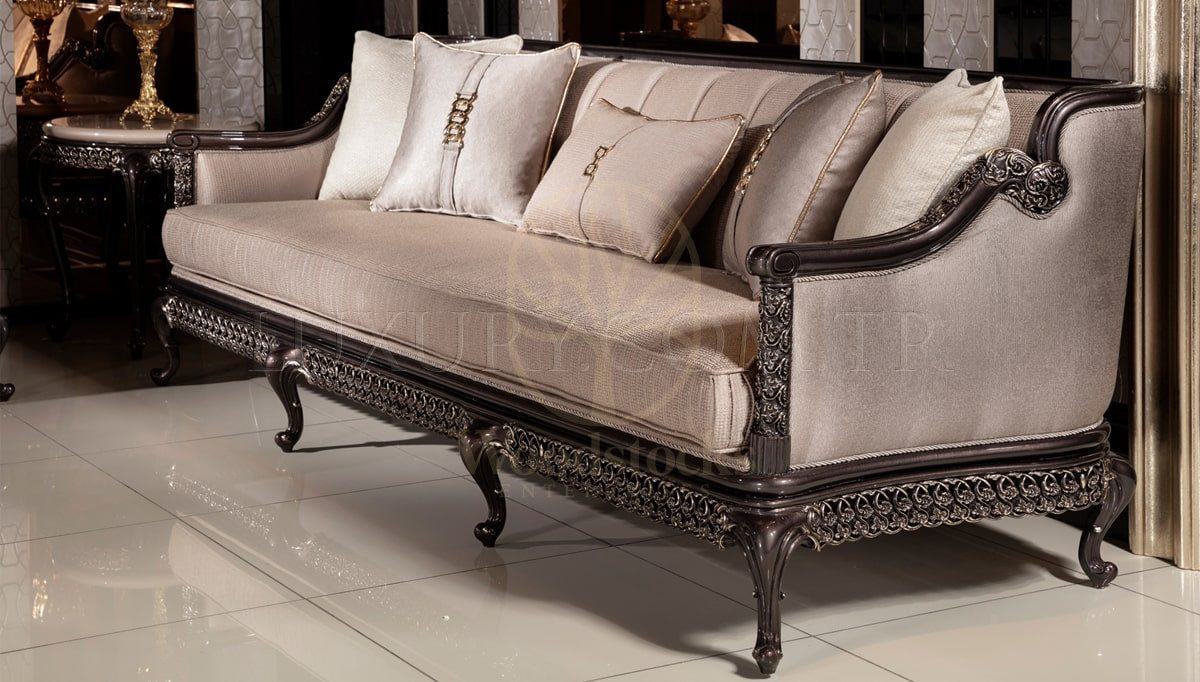 Royal Londra Hand Carved Teak Sofa Set, Saharanpur, view 8