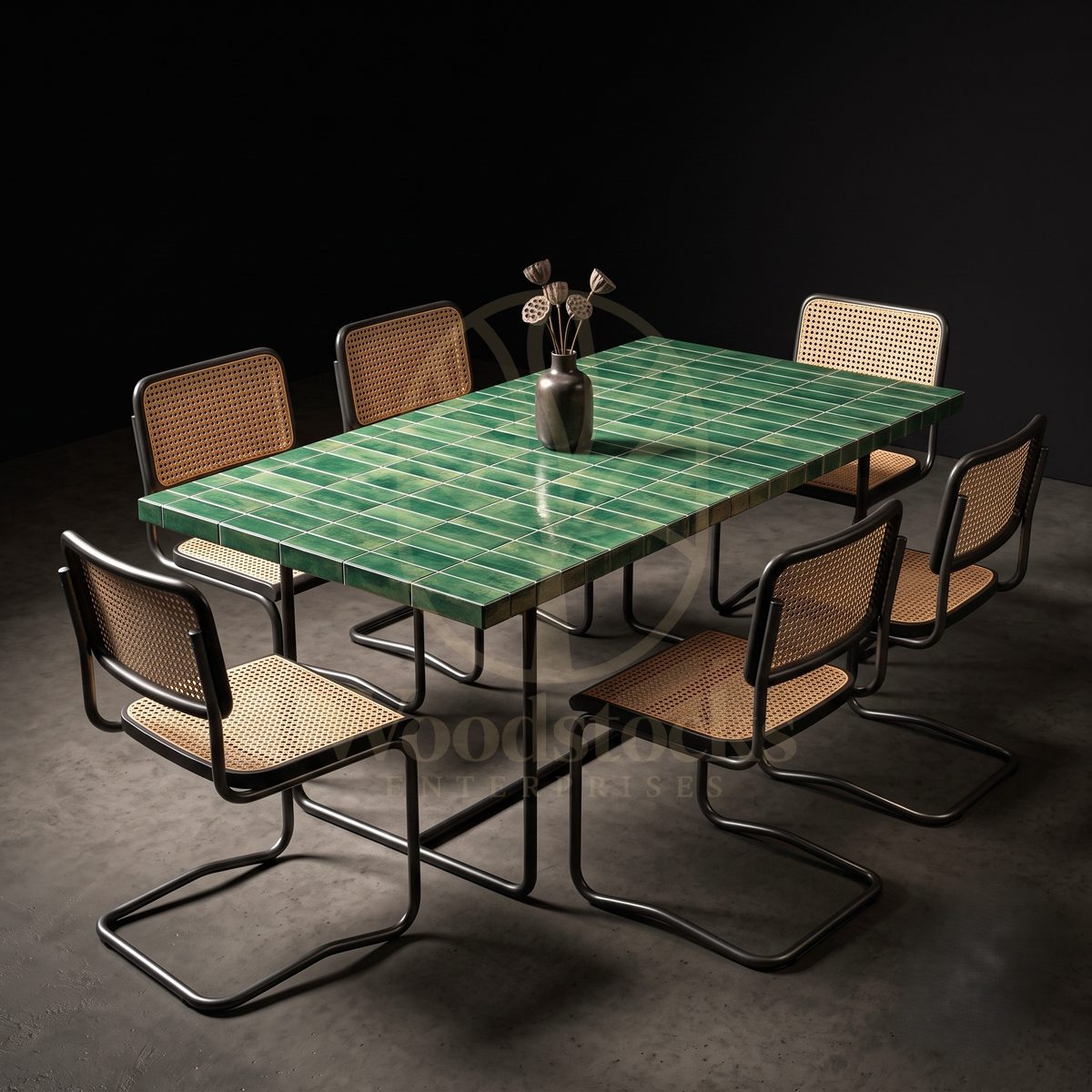 Luxury Teak Dessau Emerald Cantilever Dining Set, Saharanpur, view 2