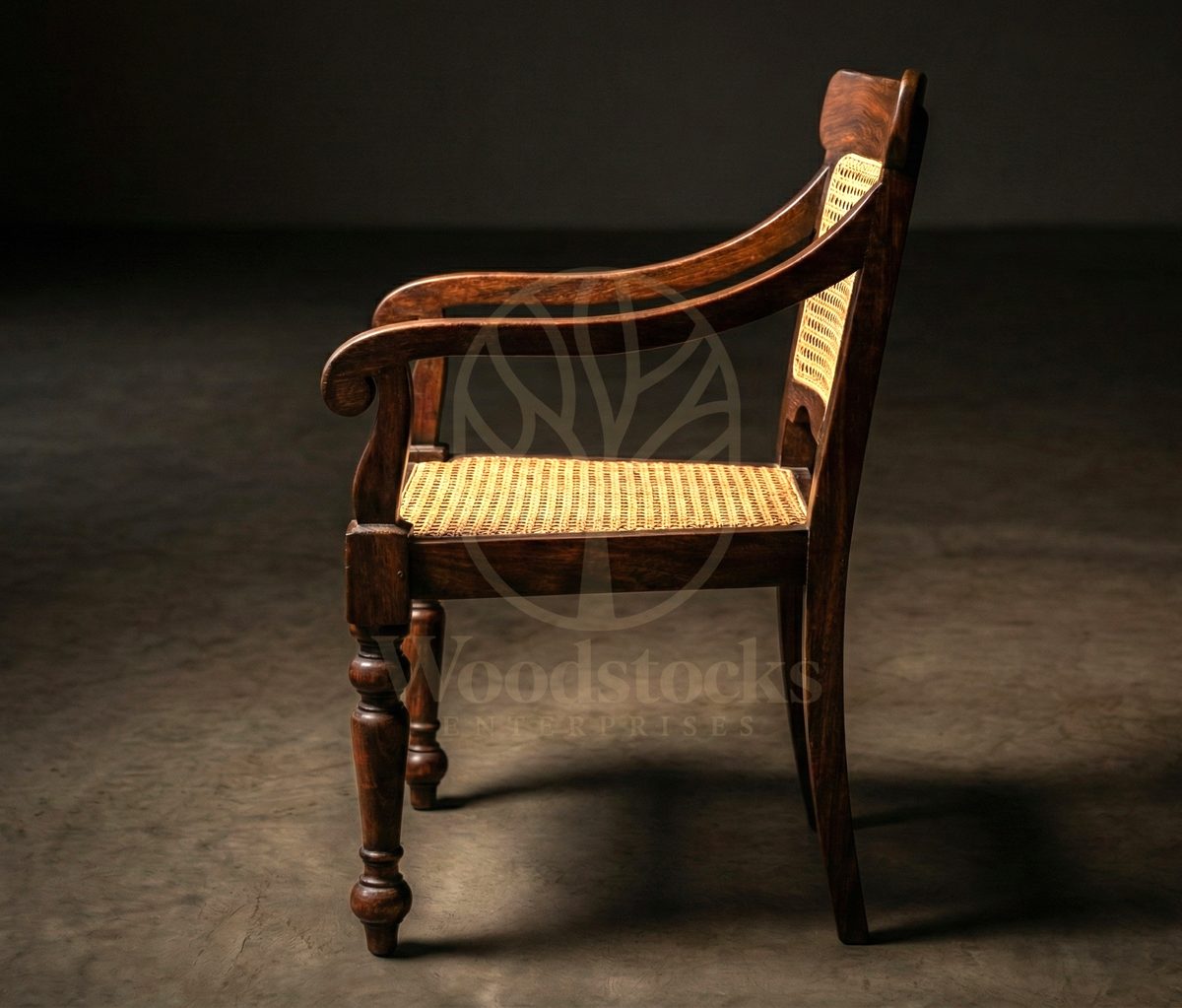 Hand Carved Teak Calcutta Club's Colonial Lounger, Saharanpur, view 3