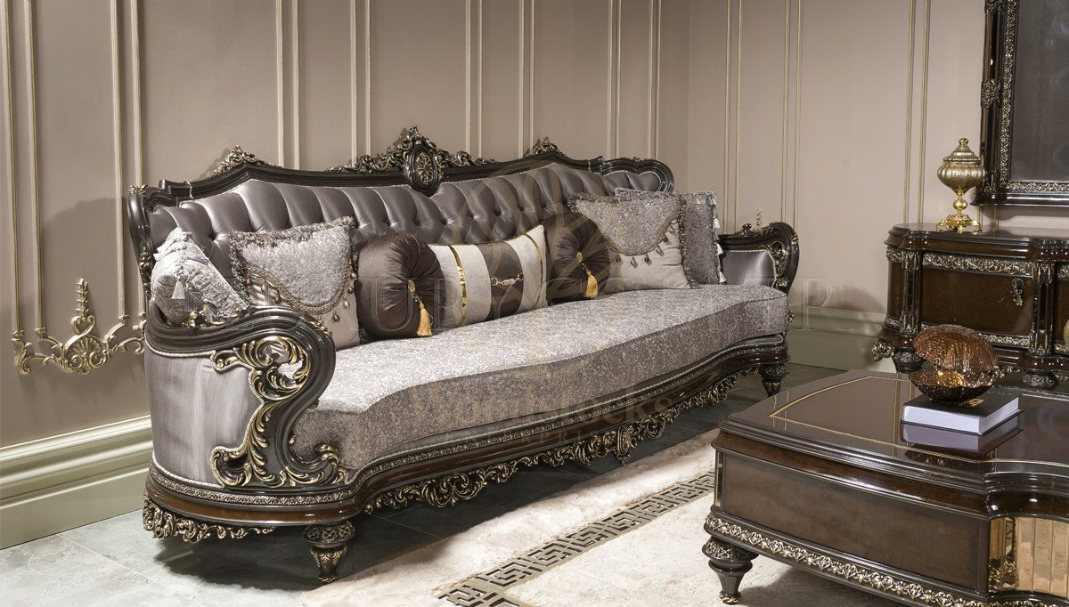 Royal Siena Hand Carved Teak Sofa Set, Saharanpur, view 2