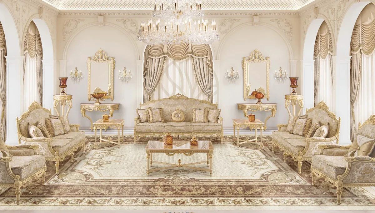 Royal Made Majlis Hand Carved Teak Sofa Set, Saharanpur, view 3