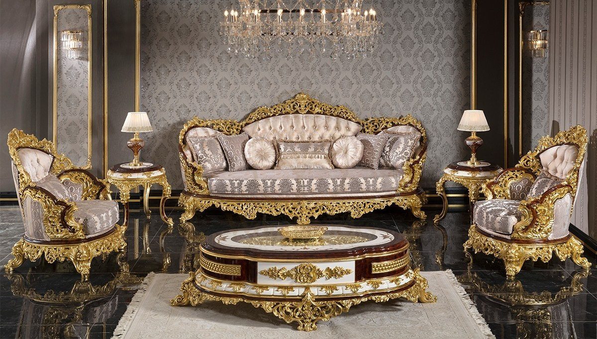 Royal Hunkar Hand Carved Teak Sofa Set II, Saharanpur, view 2