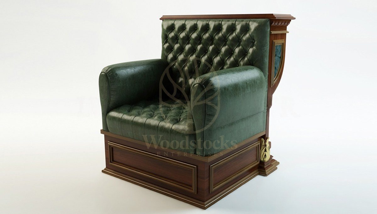 Luxury Dorenas Handcrafted Teak Armchair, Saharanpur, Living Room Chair