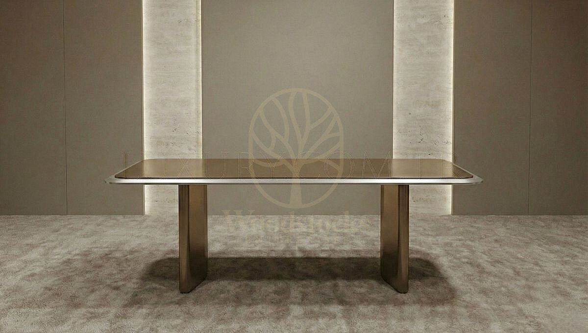 Luxury Nexus Handcrafted Teak Dining Table Set, Saharanpur, view 5